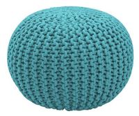 Ensemble de pouf rond en coton et tapis motif solide doux et imperméable pour mariage/fête technique au crochet pour salon