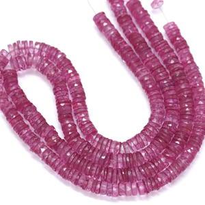 Cuentas Heishi de Cuarzo Arcoíris Rosa Intenso, Piedras Preciosas AAA (7-8mm) para la Fabricación de Joyería - Product Image 3