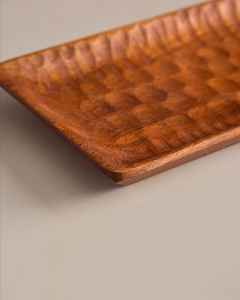 100% Plateau de service oban en bois de qualité supérieure avec bol - Product Image 5