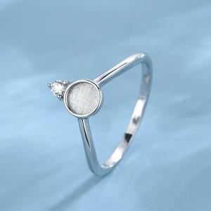 925 plata esterlina redonda 8mm Ajuste de leche materna DIY bisel redondo recuerdo joyería circón anillo ceniza joyería conmemorativa para mujeres - Product Image 4