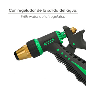 Pistola per Irrigazione Regolabile in Metallo con Tubo Flessibile - Product Image 3
