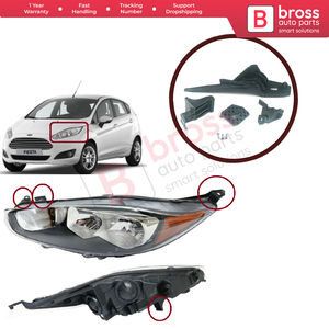 BHL556 Soporte de reparación de montaje de faro Juego de pestañas Lado izquierdo para Fie. STA B299 B409 B479 2013-2019 D2BZ13008L Bross Auto Parts - Product Image 2