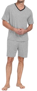 Conjunto de camisa y pantalones cortos informales de verano de 2 piezas para hombre de alta calidad poliéster transpirable/algodón personalizable - Product Image 6