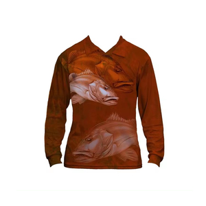 Maillot de pêche à séchage rapide à manches longues pour hommes, prix bon marché, livraison rapide, vêtements de pêche en polyester pour adultes, vente en gros - Product Image 6