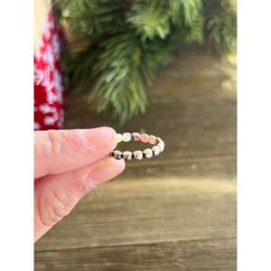 Southwest Made 3MM Sterling Silver Rhodium Plated <b>Jade</b> Stacker <b>Ring</b> Dainty Fine Gemstone Jewelry for Everyday Wear - Product Image 5