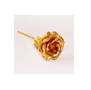 Trempé dans l'or Cadeau de mariage de la Saint-Valentin Rose naturelle préservée avec boîte d'emballage de créateur pour cadeau - Product Image 1