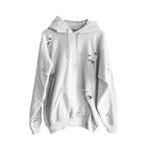 Streetwear surdimensionné pour homme, pull en molleton de coton vieilli, sweat à capuche lourd - Product Image 5