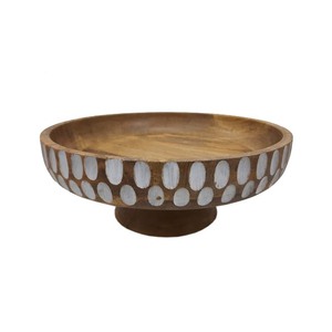 Support à gâteau en bois de luxe de forme ronde à un niveau finition naturelle pour l'affichage de fête d'anniversaire de mariage outils de gâteau en vrac en gros - Product Image 1