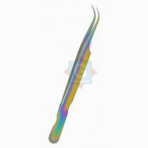 High Quality Reusable Stainless Steel Eyelash Tweezers with Curved Tip Private Label <b>Lash</b> Extension Tool - Product Image 1