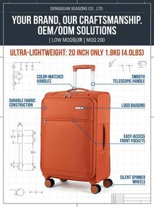 Ensemble de bagages de voyage hybrides <span class=keywords><strong>ultra</strong></span>-légers en PP et polyester, valise à roulettes personnalisable avec logo, bagage <span class=keywords><strong>cabine</strong></span>, OEM ODM - Product Image 4