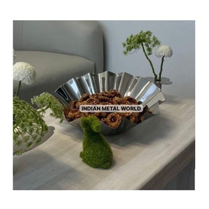 Accessoires de chocolat élégance vaisselle chocolat bol de service couleur or métal doux serveur bol plateaux à prix compétitif - Product Image 2