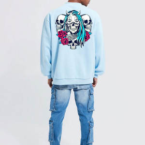 High Quality 100% Cotton Blended Embossed Puff Printing Oversized Pullover <b>Hoodies</b> Street Style Winter Sweatshirt for Men - Product Image 3