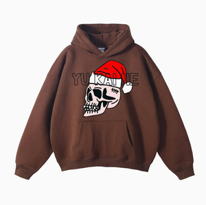 Unisex Graphic Skull Print <b>Hoodie</b> Oversized <b>Fleece</b> Pullover Streetwear Casual Winter <b>Hoodie</b> for Wholesale - Product Image 5