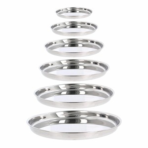 Plat de service de luxe en acier inoxydable écologique avec rebord profond, compatible lave-vaisselle pour usage hôtelier - Product Image 6