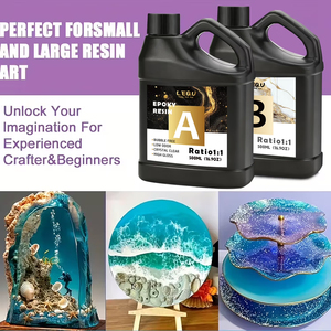 Kit de Resina Epoxi Transparente LEQU de 500 ml, Adhesivo AB para Moldeo, Recubrimiento, Manualidades y Joyería - Product Image 4