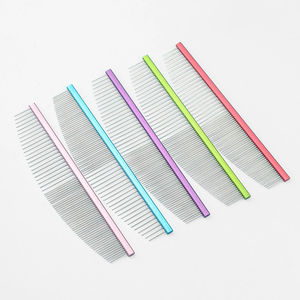 Peigne de lune en acier inoxydable pour animaux de compagnie dents minces chat et chien visage toilettage des cheveux Style simple pointe ronde pour les petits soins des animaux de compagnie - Product Image 6