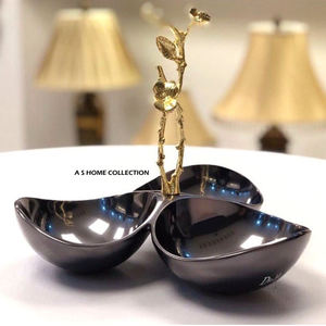 Metal y Madera con Acabado Pulido Dorado, Forma Redonda, Diseño Moderno, Excelente Calidad, Color Marrón - Product Image 5