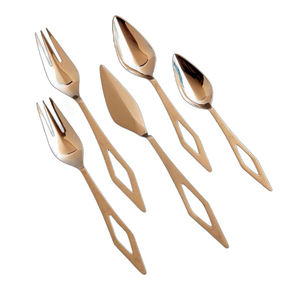 Conception personnalisée Meilleure vente Couverts modernes en acier inoxydable or rose poli Ensemble de couverts en métal pour la maison Rassemblement Dîner - Product Image 1