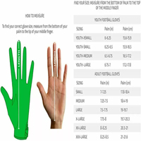 Gants de football américain en cuir synthétique personnalisés, pour receveurs, avec grip en latex confortable, logo personnalisé, taille personnalisée