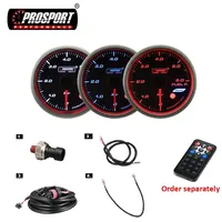 Untuk Pengukur Tekanan Bahan Bakar Seri WRC 52mm Baru Sensor Tahan Air Cincin Merah 6 BAR 3 Warna Lampu Latar Universal Bersertifikasi CE