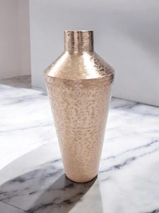 <b>Brass</b> Finished Rough Hammered Flower Vase Made in <b>Sheet</b> Aluminium Home Decor Flower Vase Metal Vase - Product Image 5