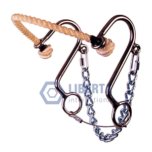Combinación de acero inoxidable Hackamore, alambre trenzado de hierro, Boca de filete, broca de caballo, equipo de equitación suave, veterinario - Product Image 6