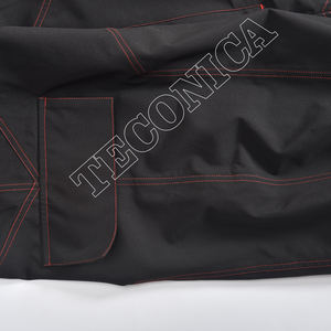 Pantalon de neige imperméable noir avec coutures contrastées rouges Pantalon de ski cargo avec boucles de ceinture Poches zippées Bas élastiques - Product Image 5