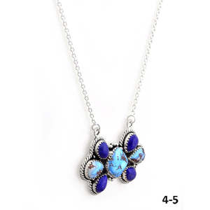 Collier artisanal Southwest Golden Hills avec fleurs, lapis-lazuli et argent sterling – Idéal pour un cadeau - Product Image 3