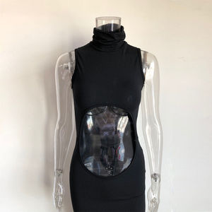 Elegante Vestido Maxi de Verano sin Mangas para Mujer, con Encaje Tejido, sin Tirantes, con Decoraciones Huecas, Estilo Bodycon Natural para Fiesta, Tallas XS-XL - Product Image 4
