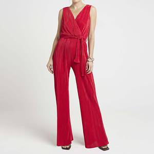 Combinaison moulante avec logo personnalisé combinaison d'été respirante de couleur unie et design en tranchée haute pour femmes Style décontracté ensembles pour femmes - Product Image 6