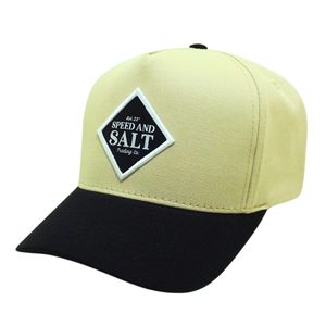 5 Panel Baseball Cap Structured Hat Mixed Black and White Color Custom Button <b>Plastic</b> Single Breasted Logo Patch Wholesale - Product Image 2