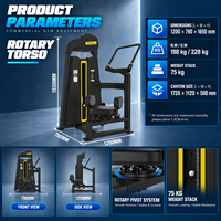 BN Premium Pin Weight Selectorized Gym Equipment for Core Obliques Training Torso Rotation Machine