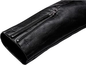 เสื้อแจ็คเก็ตหนังวัวสำหรับผู้ชาย ระบายอากาศได้ดี เป็นมิตรกับสิ่งแวดล้อม แห้งเร็ว อุ่นในฤดูหนาว คอตั้ง สไตล์ลำลอง คุณภาพสูง ราคาสมเหตุสมผล - Product Image 6