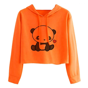 Sudaderas Cortas para Mujer al Mejor Precio, Diseño Personalizado Ligero, Top Corto de Moda Urbana, Felpa de Secado Rápido, Transpirable, Algodón/Poliéster - Product Image 2