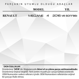 ปุ่มยางกุญแจสำหรับ Renault Megane 4 - Product Image 2