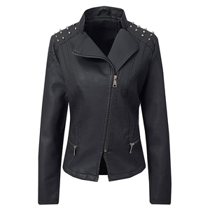 Veste en cuir unie pour femme sur mesure, respirante, rembourrée en coton, en toile tricotée, streetwear pour l'hiver, Nuraksports, meilleure qualité - Product Image 1