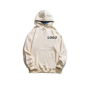 Wholesale Custom Logo Graphic 100% Cotton French Terry Hoodies Men Blank Pullover Men's Hoodies Sweatshirts - Product Image 6