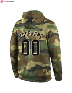 Custom Stitched Salute Service Camo Hooded Pullover <b>Sweatshirt</b> Winter Casual <b>Black</b>- Sports Design XXS <b>Plain</b> Dyed Techniques - Product Image 4