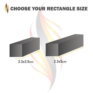 Indonesian Black Charcoal Briquettes Multi-Size Rectangle Coconut Shell Hookah Incense Nargile Shisha Cube Machine-Made Sawdust - Product Image 6