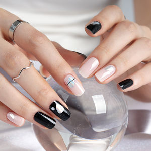 ShineB <b>3D</b> Metallic Black Gel Nail <b>Stickers</b> #45822 Hologram Geometric Pattern Self Nail Art Korean Origin OEM/ODM Available - Product Image 6