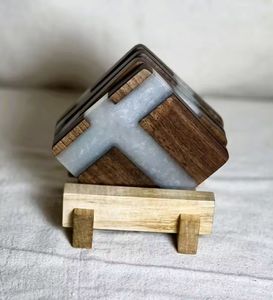 Sous-verres en résine époxy et bois de qualité supérieure - Product Image 2