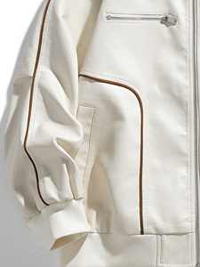 Veste en cuir pour hommes de haute qualité col montant saison d'hiver avec logo avant produit supérieur du Pakistan - Product Image 4