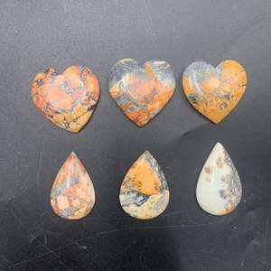 Cabochon de jaspe Maligano naturel de qualité supérieure d'Indonésie, motifs multicolores uniques en formes de cœur, d'ovale, de larme et de formes libres - Product Image 4