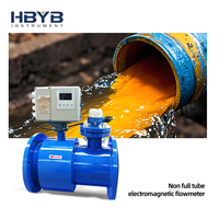 Débitmètre électromagnétique intelligent submersible IP68 sans sonde intégrée pour la surveillance des boues minières et des eaux de pluie