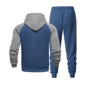 Ensemble de survêtement 2 pièces personnalisé avec logo du meilleur fournisseur, nouvelle arrivée, grande taille, vêtements de sport décontractés, survêtement d'hiver écologique - Product Image 3