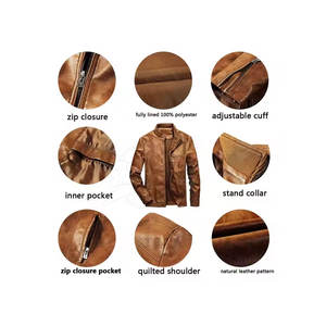 Dernière conception de veste en cuir de haute qualité Nouvelle arrivée Veste en cuir légère en nylon et polyester - Product Image 2