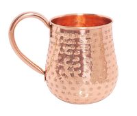 Mug en cuivre léger classique fait à la main pour le café, le thé et l'usage quotidien, design et emballage personnalisables par Aaliyan Impex