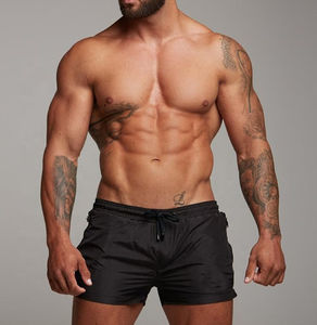 Pantalones cortos de baño de playa transpirables impermeables de poliéster 100% de secado rápido personalizados para hombre - Product Image 5