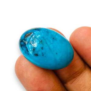 Cabujón ovalado turquesa azul Natural 25x17x11MM Tamaño de 15,20 quilates Piedra preciosa suelta genuina para uso de joyería a precio mayorista - Product Image 3