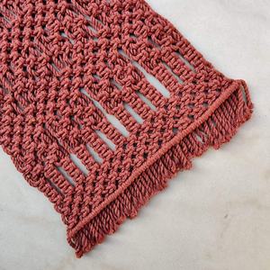 Wholesale Bohemian Style Handmade Macrame Cord <b>Placemat</b> Luxurious <b>Rectangle</b> Mat for Plate and Cup Decor in Bahamian Style - Product Image 2